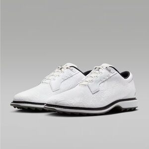 Nike Air Jordan ADG 5 Low White Black Golf Shoes FQ7874-102 Size 9.5 New